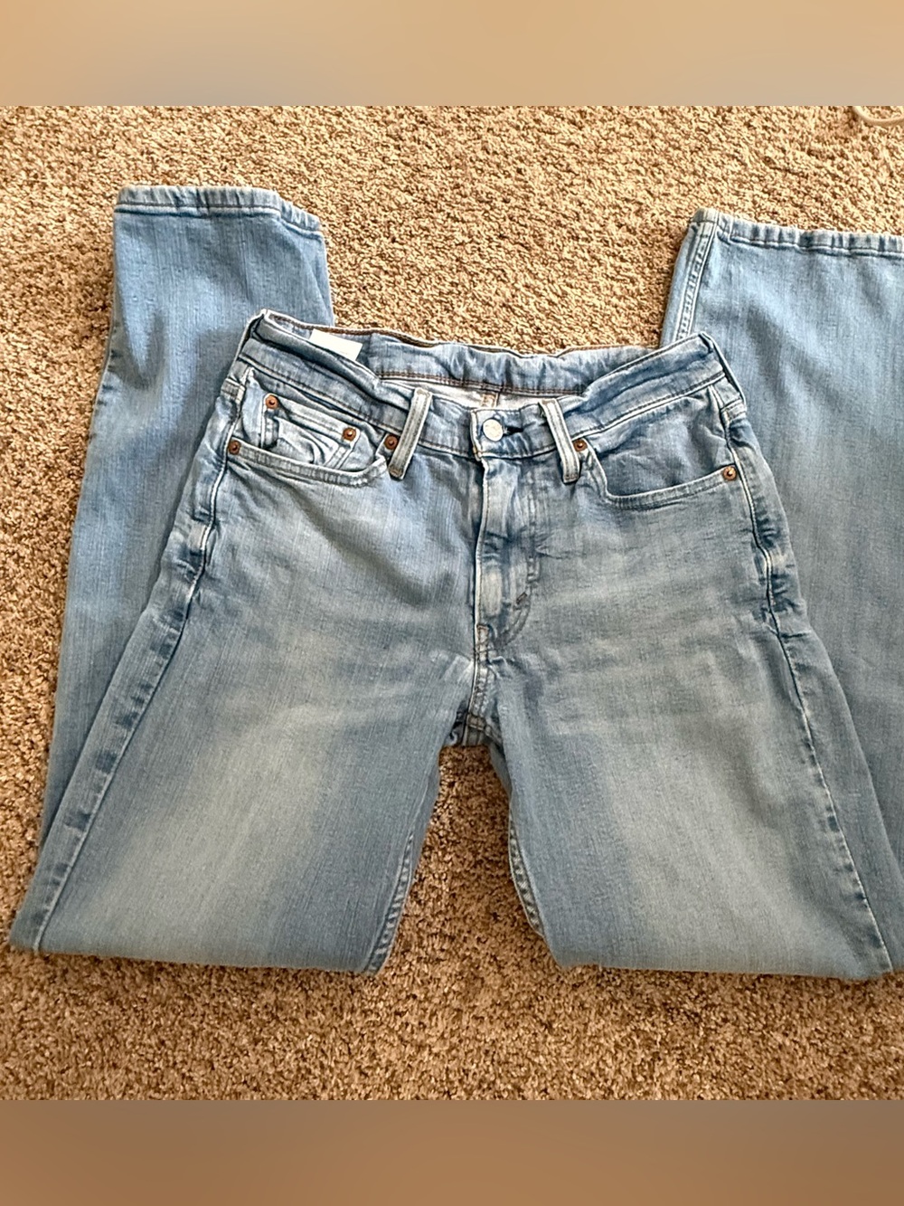 Levi Strauss & Co Light Wash Straight Leg Jeans W31 L32 Denim - Picture 1 of 4